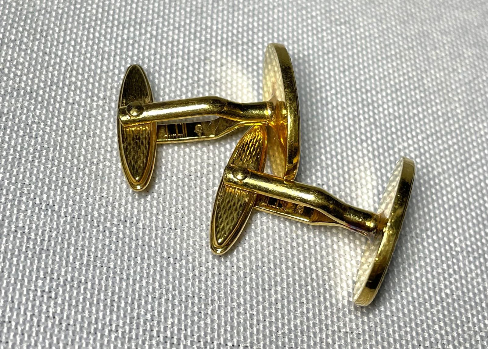 dunhill ダンヒル dロゴ＆パターンライン ブラック＆ゴールド