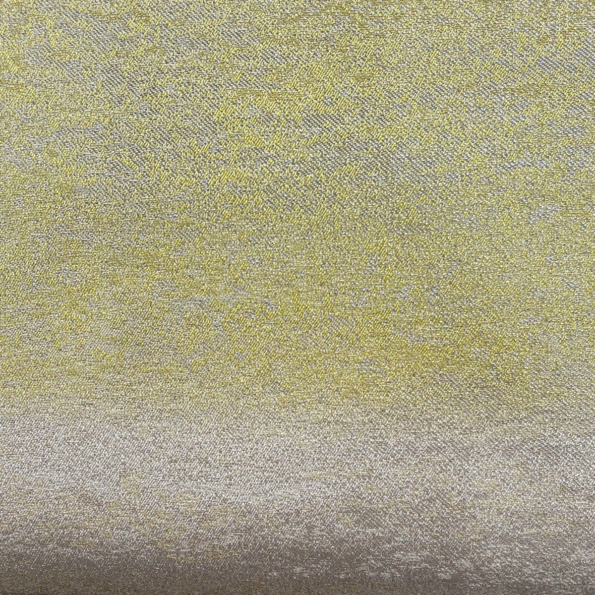 袋帯 川島織物 落款 関西仕立て 霞 横段 箔 薄黄 六通 正絹