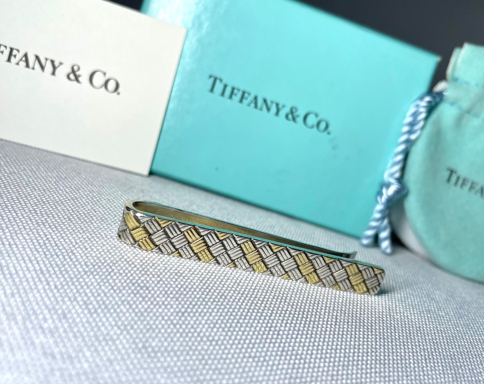 美品 Tiffany ティファニー 18Kゴールド & スターリングシルバー