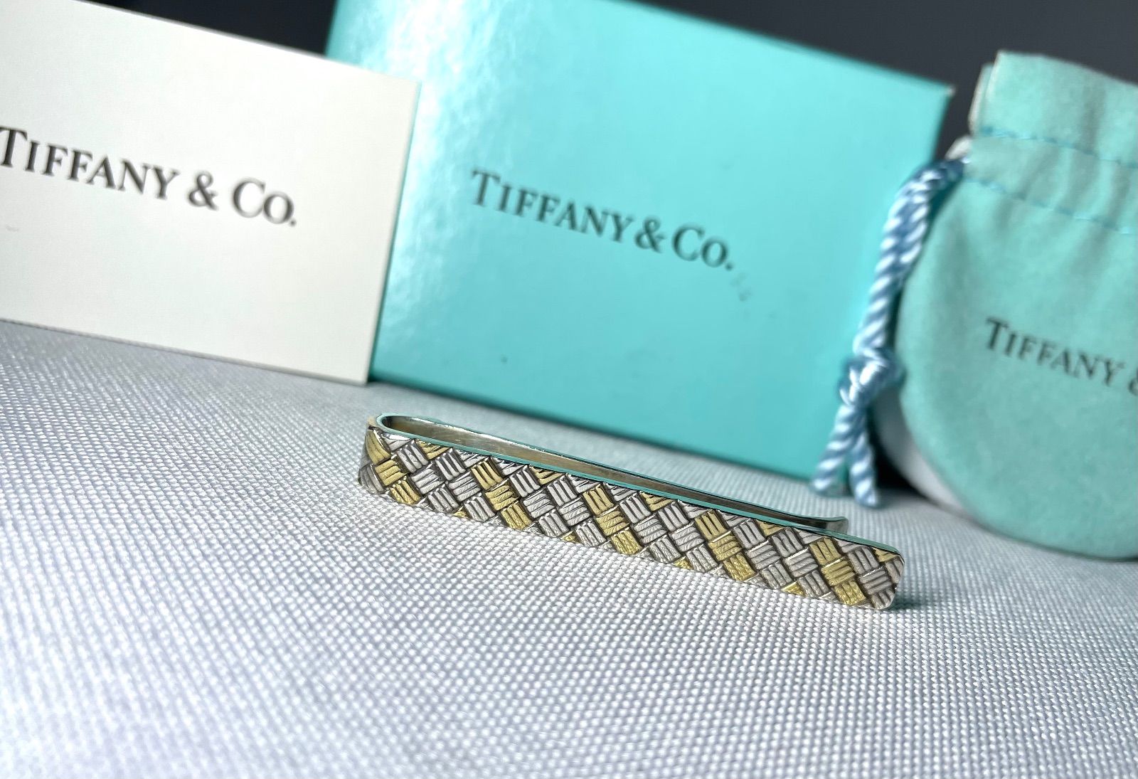 美品 Tiffany ティファニー 18Kゴールド & スターリングシルバー