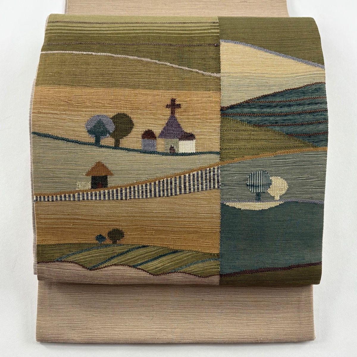 お太鼓柄］袋帯 中古美品 作家物 456cm O-041 美品 袋帯 秀品