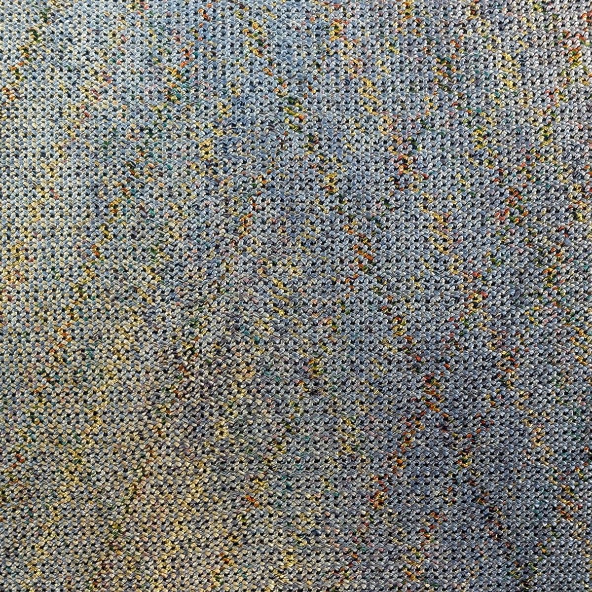 名古屋帯 秀品 八寸名古屋帯 松葉仕立て 夏帯 斜め格子 金糸 ぼかし 灰紫 正絹