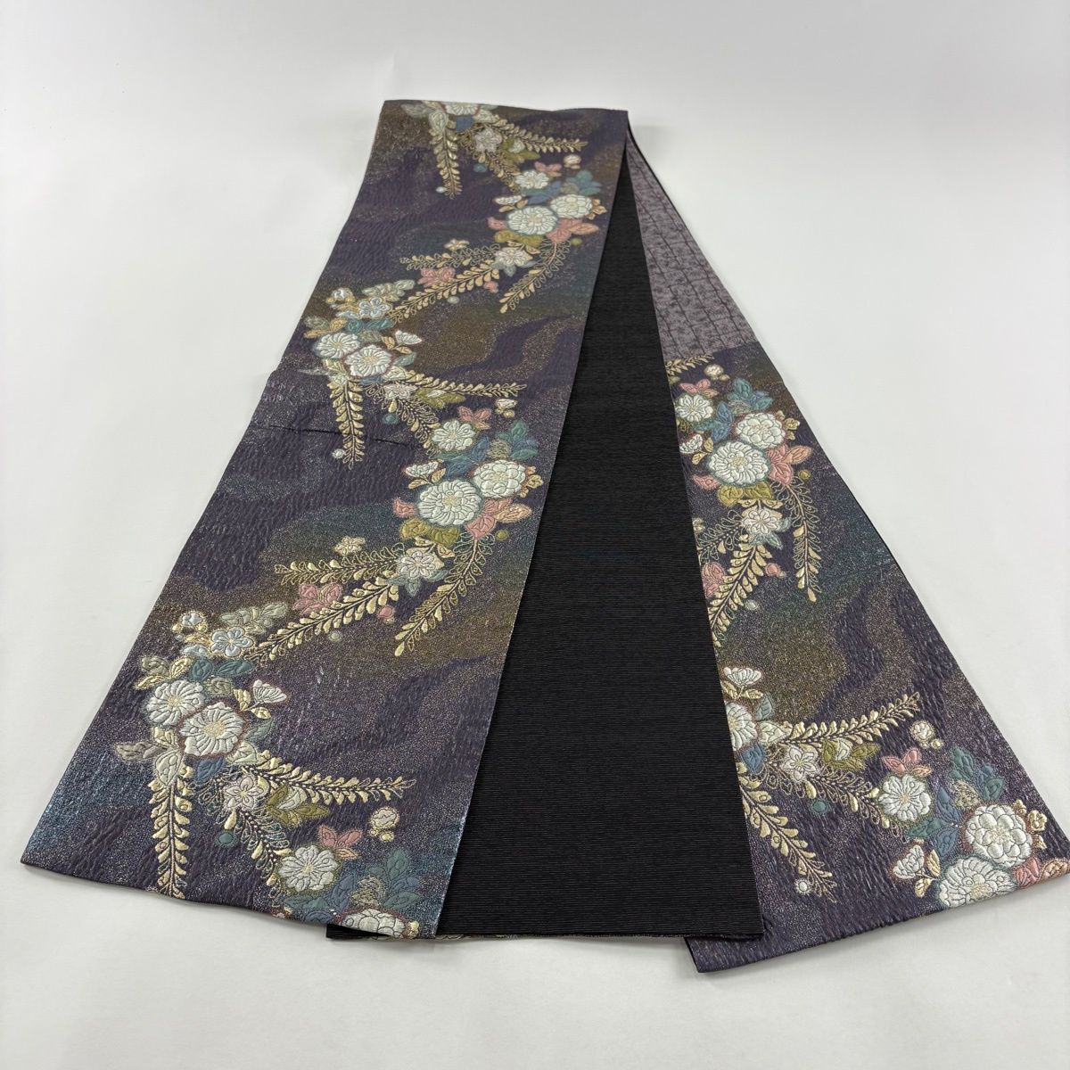 美品】 袋帯 秀品 辻が花 箔 紫 六通 正絹 【中古】 - メルカリ