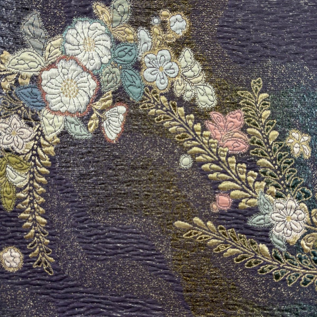 美品】 袋帯 秀品 辻が花 箔 紫 六通 正絹 【中古】 - メルカリ