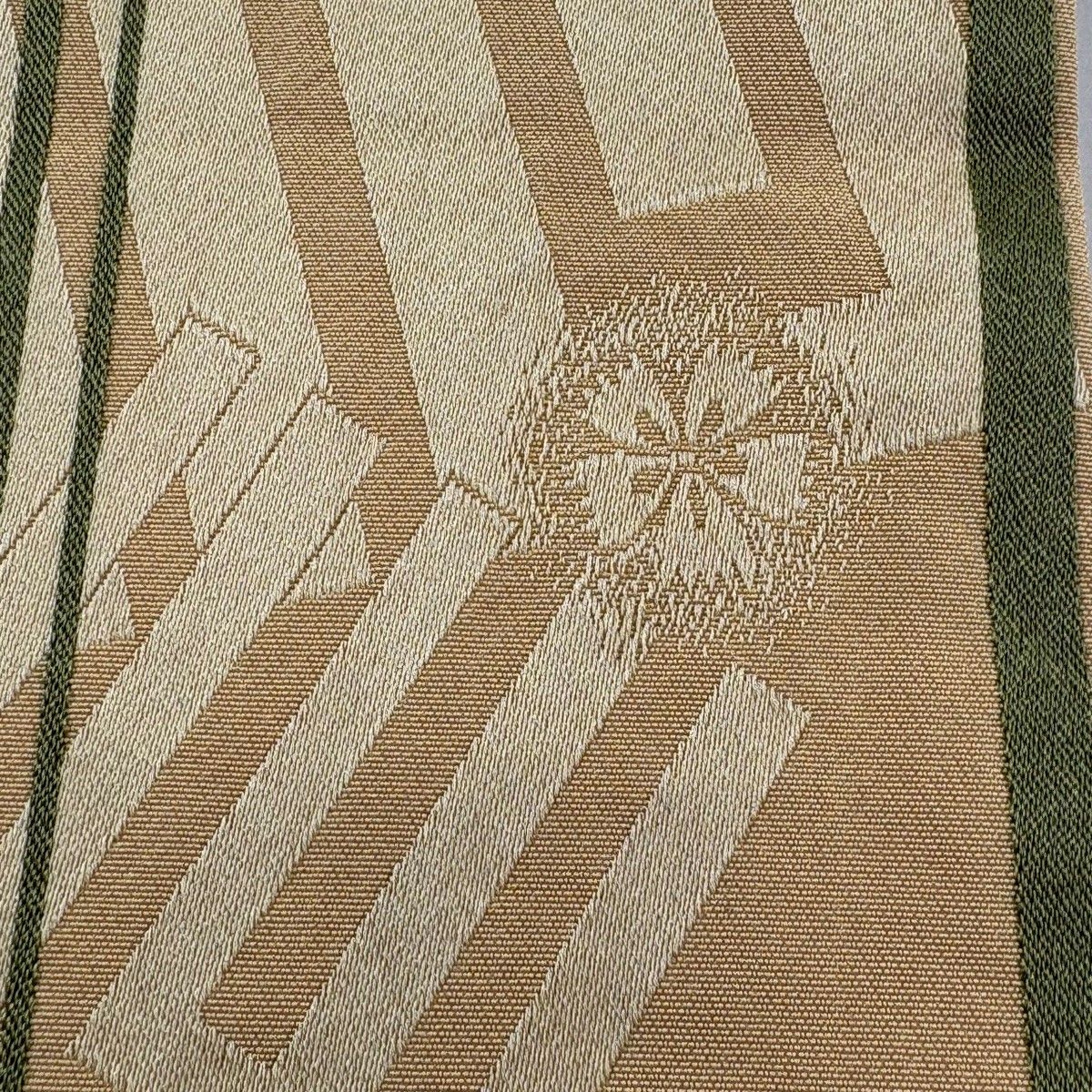 半幅帯 優品 源氏香 撫子 ベージュ 化繊