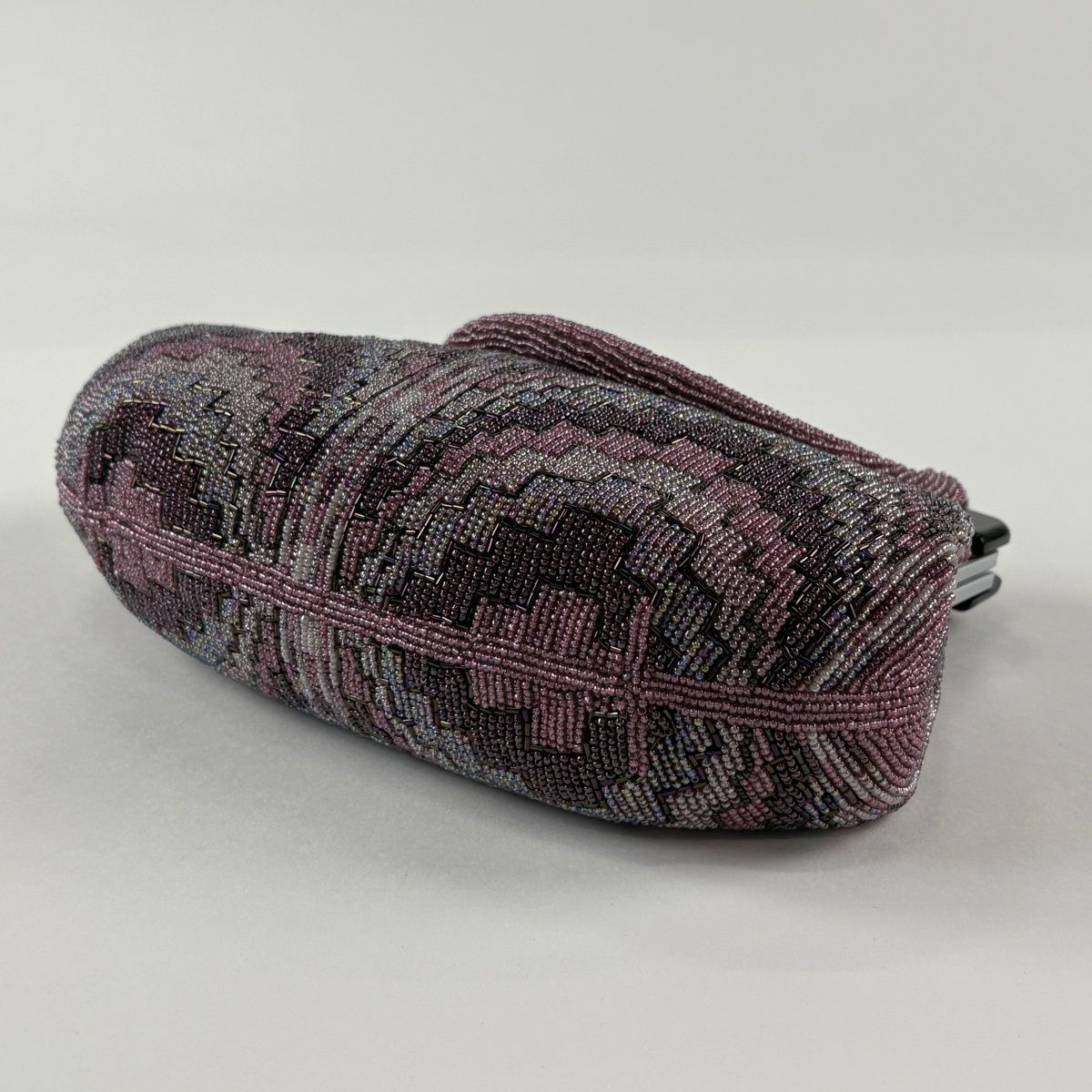  和装バッグ 優品 ビーズバッグ フォーマル 幾何学 紫 ビーズ 和装小物 和装用バッグ 着物 浴衣
