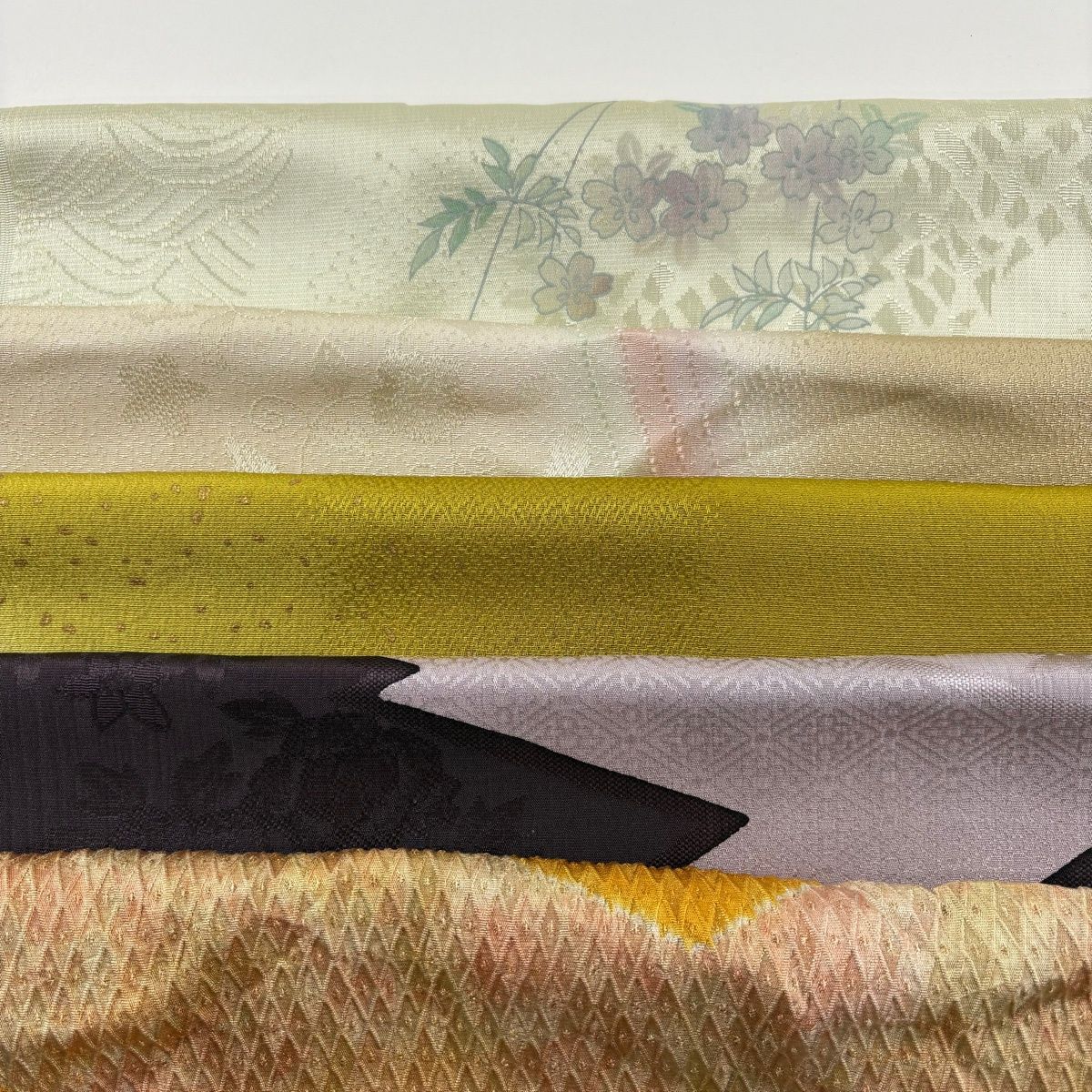 帯揚げ 優品 セット 鶯色 正絹 和装小物