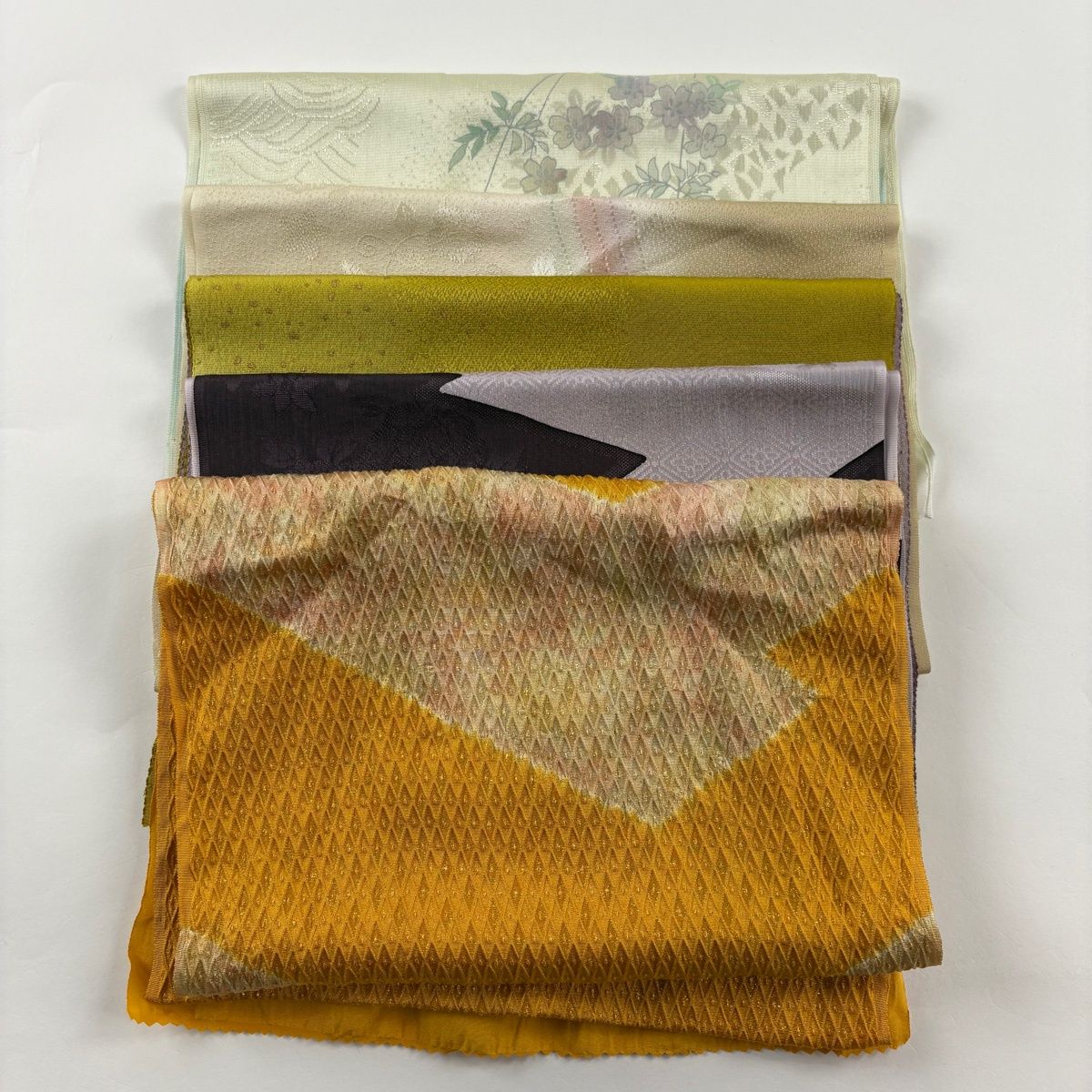 帯揚げ 優品 セット 鶯色 正絹 和装小物