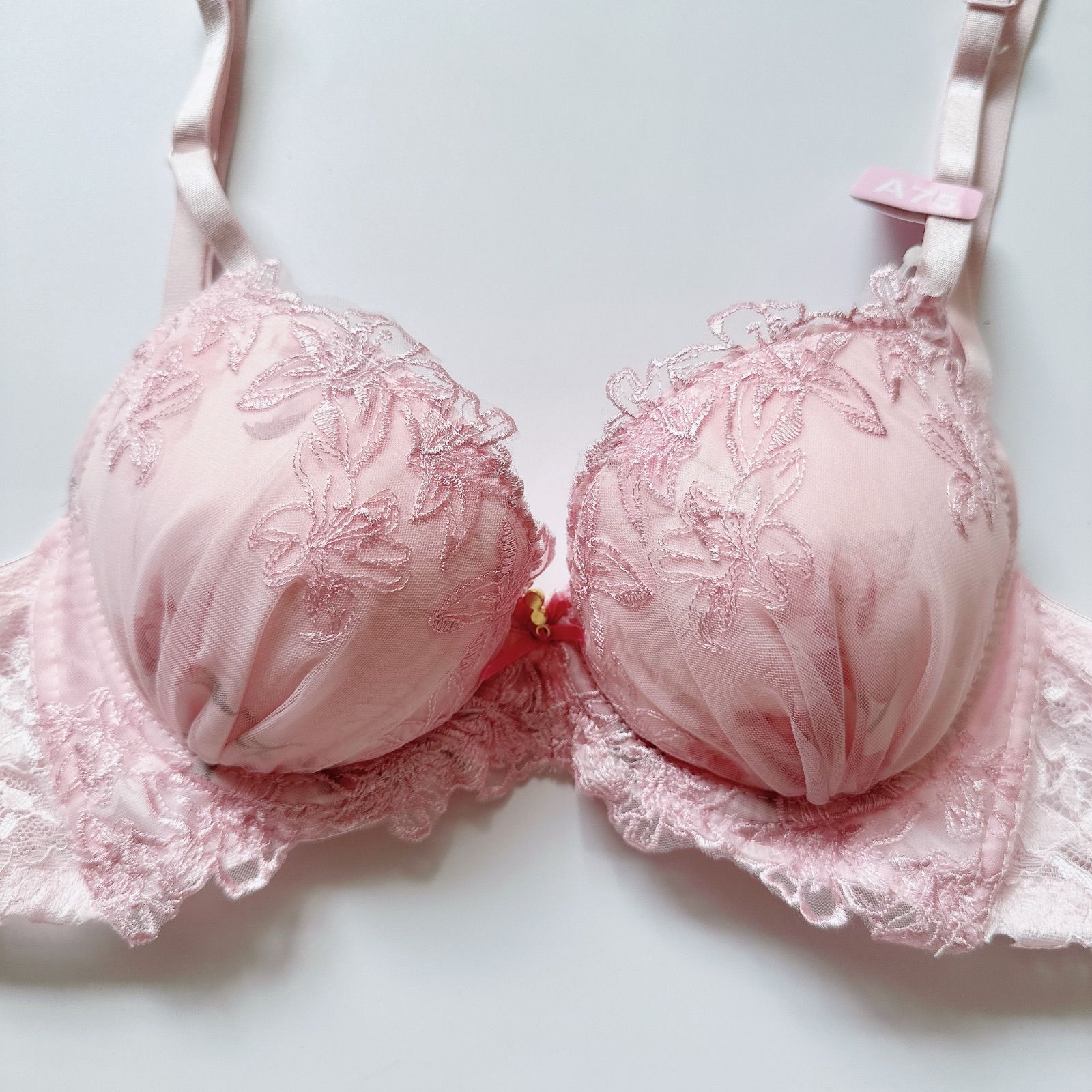 sanei/サンエイ/10455PK/ブラショーツセット/ピンク/脇高育乳ブラ/A70