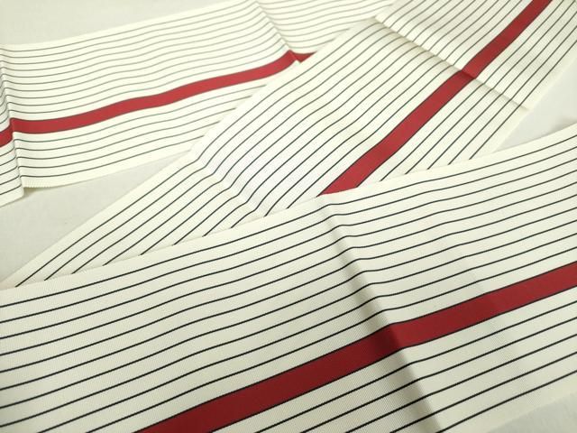 平和屋着物 本場筑前博多織 半幅帯 間道 博多金ラベル 森博多織謹製 証紙付き 正絹 ps