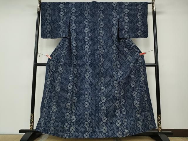 平和屋着物●久留米絣　単衣　紗綾形花間道　綿　逸品　CABA8032ut 平和屋着物○久留米絣 単衣 紗綾形花間道 綿 逸品 CABA8032ut - メルカリ