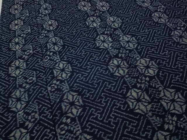 平和屋着物○久留米絣 単衣 紗綾形花間道 綿 逸品 CABA8032ut - メルカリ