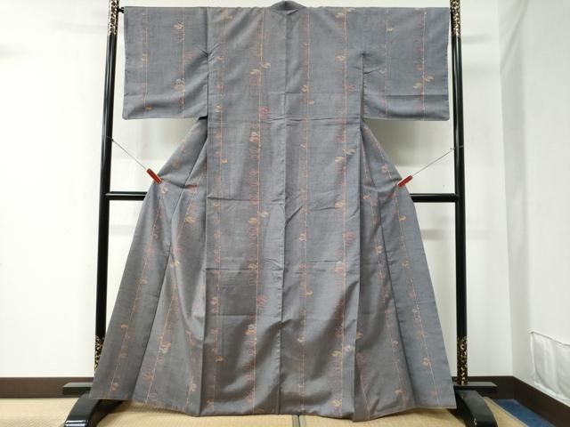 平和屋着物○上質な小紋 紬地 枝葉文 正絹 逸品 CAAZ3766yc - メルカリ