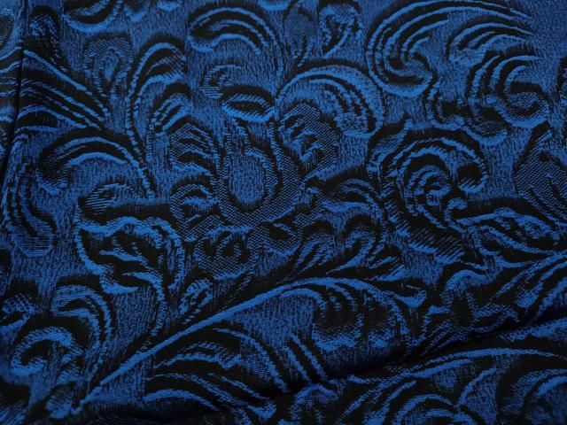 平和屋着物●染色作家　草野一騎　お召　天目織　更紗花文　正絹　逸品　CABA8063ut 平和屋着物○染色作家 草野一騎 お召 天目織 更紗花文 正絹 逸品