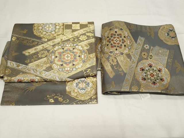 平和屋着物 つけ帯 唐織 正倉院花文 金糸 正絹 dy