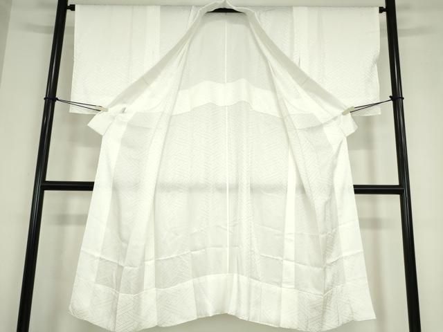 平和屋着物 長襦袢 無双仕立て 紗綾型地紋 白色 正絹 az