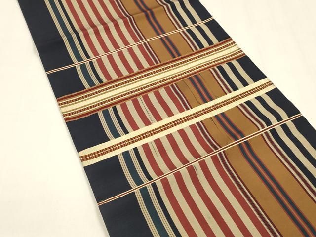 平和屋着物 本場筑前博多織 つけ帯 横段間道 正絹 cm