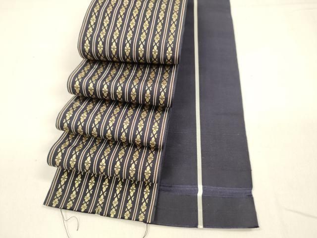平和屋着物 男性 本場筑前博多織 両面 角帯 献上 間道 正絹 DABA0205cm