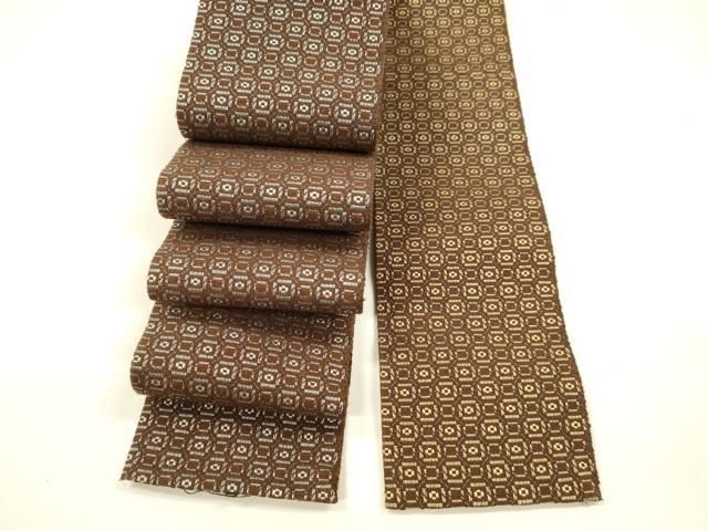 平和屋着物 男性 本場筑前博多織 両面 角帯 吉祥文 正絹 cm