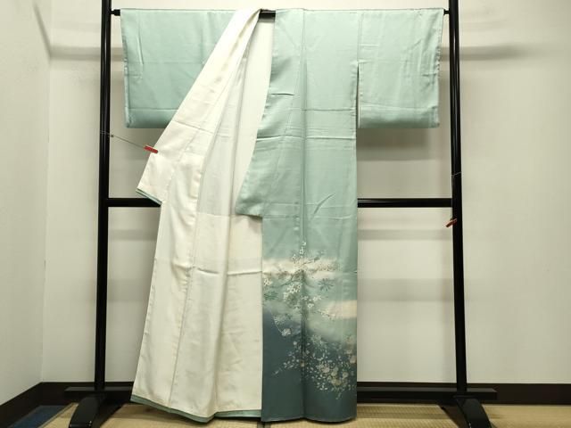 平和屋着物 豪華色留袖 枝梅花文 暈し染め 銀彩 正絹 gh