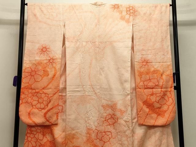 平和屋着物 豪華振袖 総絞り 舞花文 暈し染め 正絹 gh