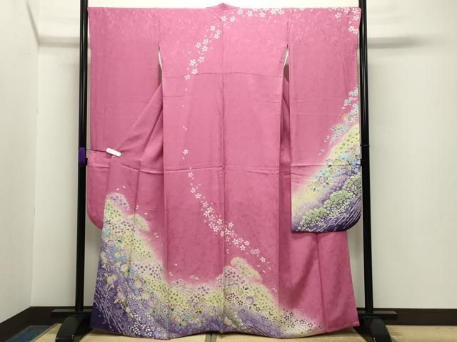平和屋着物 豪華振袖 駒刺繍 辻が花 暈し染め 金彩 正絹 gh