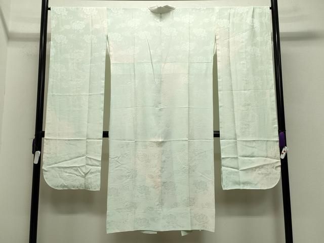 平和屋着物●振袖用長襦袢　無双仕立て　絞り　流水花地紋　暈し染め　半衿刺繍　正絹　逸品　CABA9630gh 平和屋着物○振袖用長襦袢 無双仕立て 絞り 流水花地紋 暈し染め