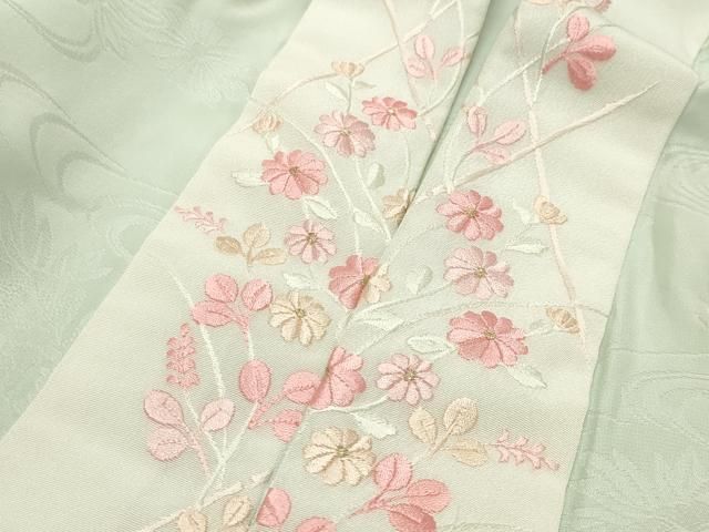 平和屋着物○振袖用長襦袢 無双仕立て 絞り 流水花地紋 暈し染め