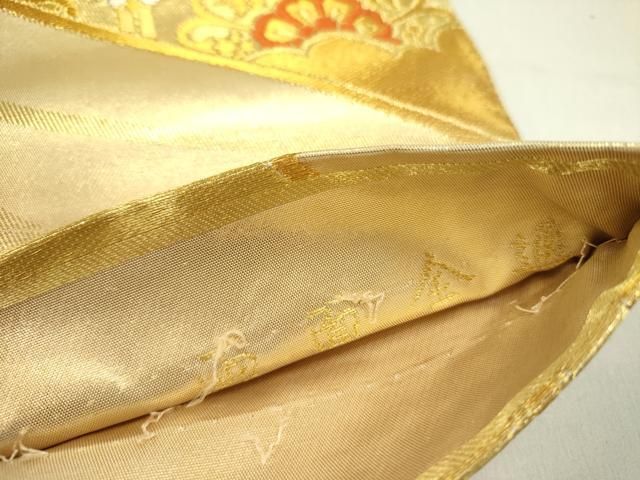  平和屋着物 西陣の名門 本家加納 つけ帯 檜扇正倉院花文 金糸 正絹 op 付け帯 作り帯 帯