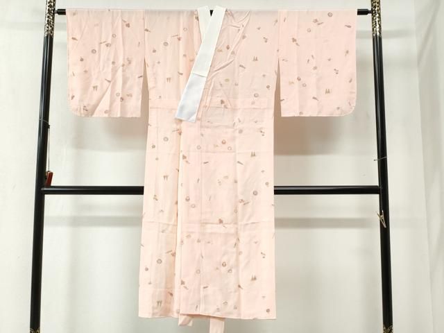 平和屋着物 長襦袢 無双仕立て 玩具文 金彩 正絹 yc