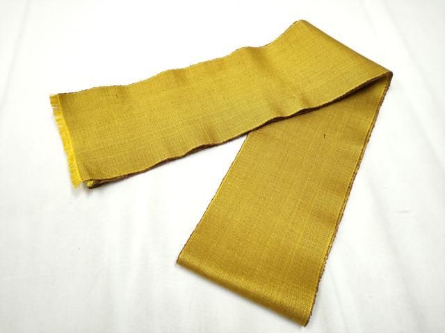 平和屋着物 本場黄八丈 紬 半幅帯 霞文 正絹 hy