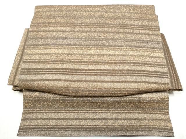 平和屋着物○つけ帯 紬地 霞文 正絹 逸品 CABB0478hy