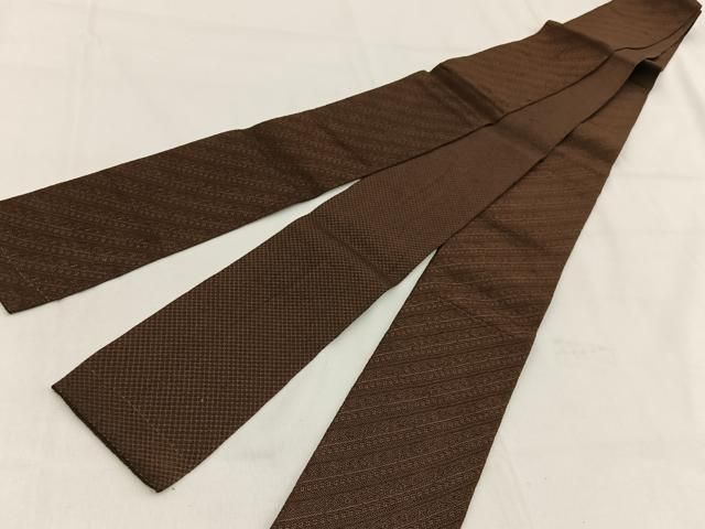 平和屋着物 男性 両面 角帯 斜線文 正絹 hj