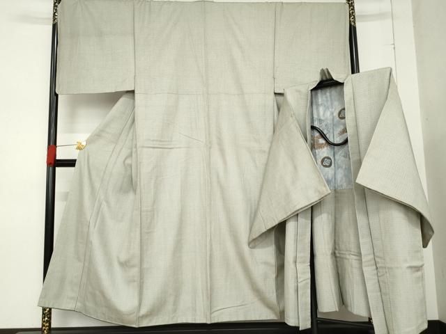 平和屋着物 男性 紬 アンサンブル 亀甲柄 正絹 cs