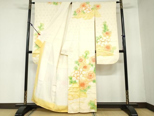 平和屋着物 豪華振袖 総絞り 草花文 正絹 ud