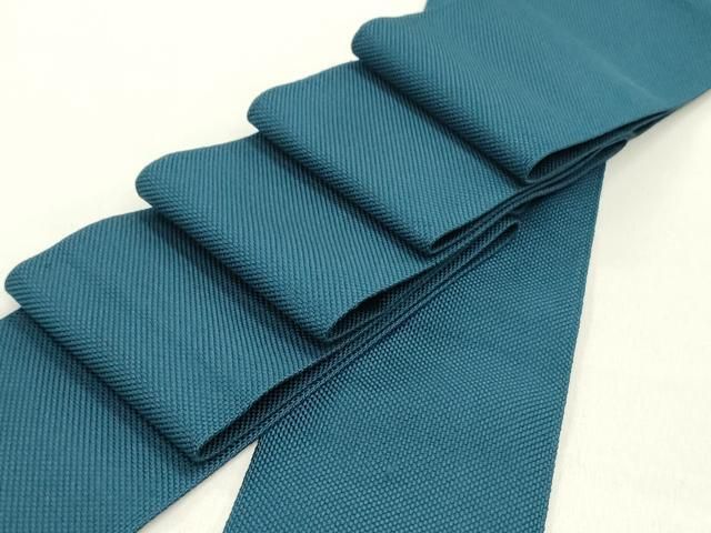 平和屋着物 男性 本場筑前博多織 角帯 紺瑠璃色 正絹 ob