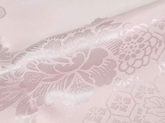 平和屋着物●振袖用長襦袢　無双仕立て　草花地紋　暈し染め　半衿刺繍　洗える着物　DAAZ7361ud 平和屋着物○振袖用長襦袢 無双仕立て 草花地紋 暈し染め 半衿