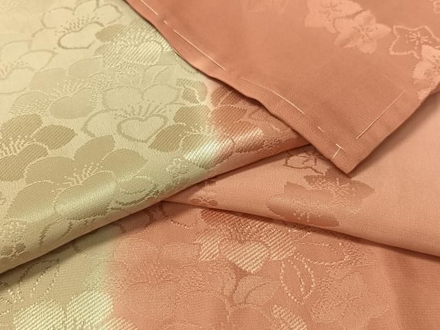 平和屋着物 長襦袢 無双仕立て 立涌花地紋 暈し染め 正絹 vp