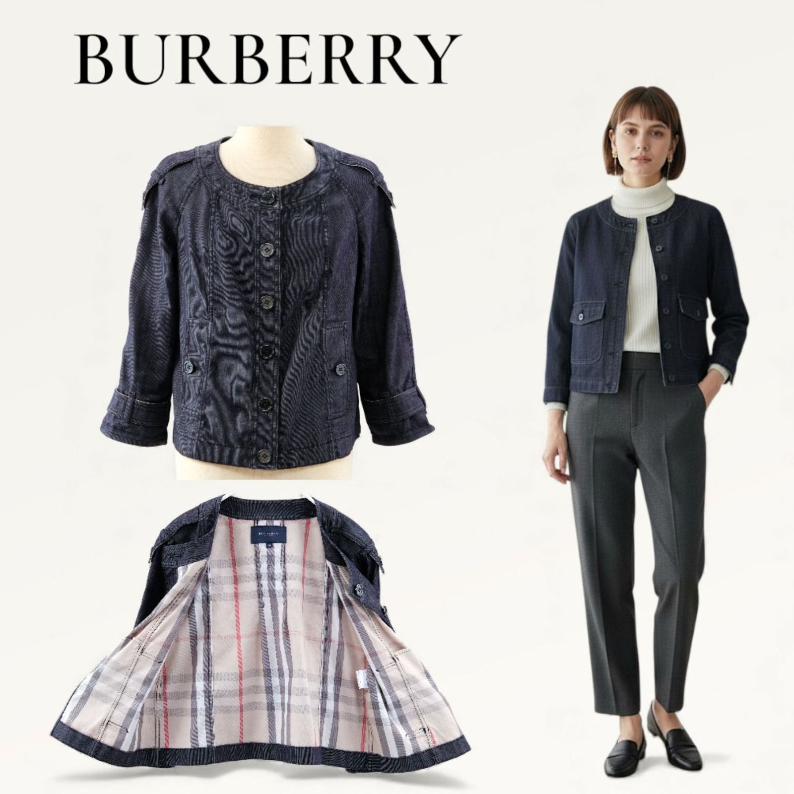 美品】BURBERRY バーバリーブルーレーベル ノバチェック ジャケット