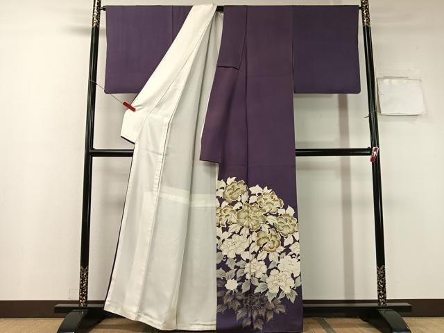 平和屋着物 豪華色留袖 刺繍 牡丹 金彩 正絹 vp