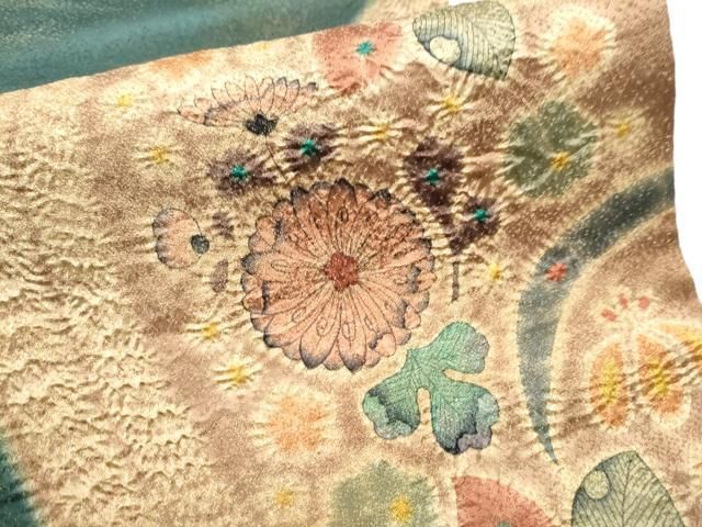 平和屋着物○伝統工芸士 水野保 保辻が花染 九寸開き名古屋帯 絞り 金