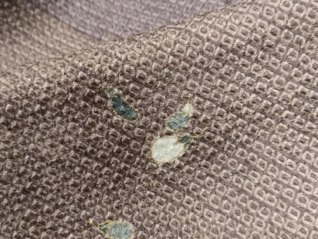 平和屋着物○訪問着 総絞り 刺繍 成り物 茄子 金彩 正絹 逸品