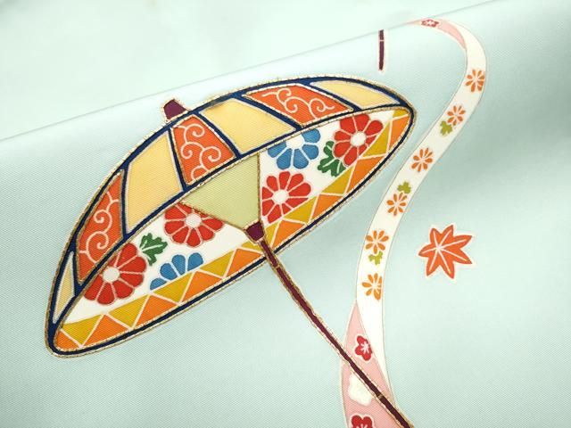 平和屋着物●塩瀬　九寸名古屋帯　番傘花文　金彩　正絹　逸品　CABB0562hy 平和屋着物○塩瀬 九寸名古屋帯 番傘花文 金彩 正絹 逸品 CABB0562hy