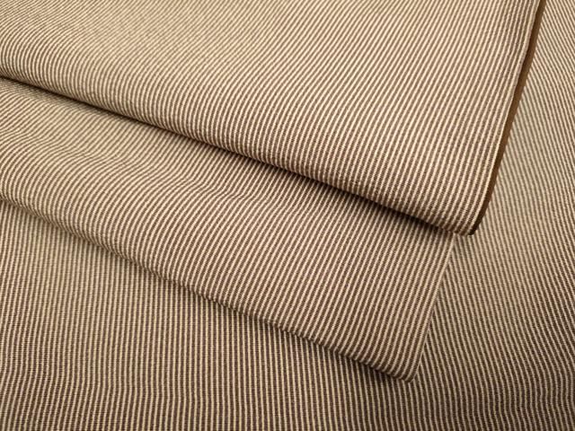 平和屋着物○江戸小紋 万筋 暗い煎茶色×柴染色 正絹 逸品 DAAZ5253du