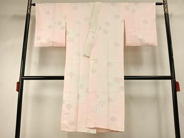 平和屋着物●長襦袢　袷　舞花文　銀彩　正絹　逸品　AABD8688fy 平和屋着物○長襦袢 袷 舞花文 銀彩 正絹 逸品 AABD8688fy