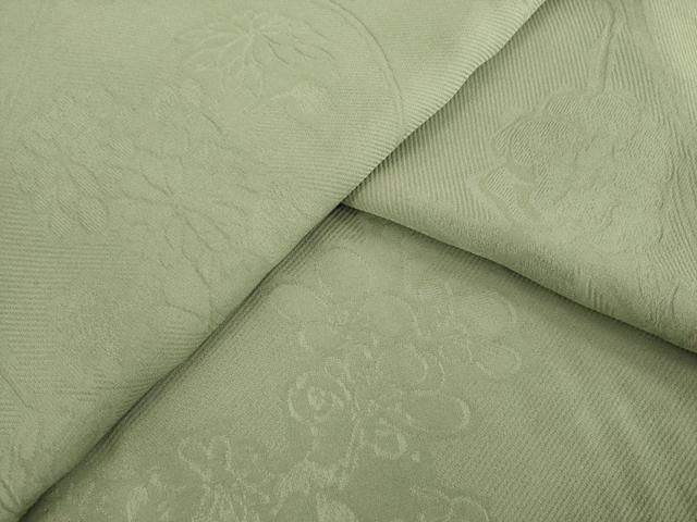 平和屋着物 上質な色無地 花蔦草地紋 岩井茶色 正絹 ck