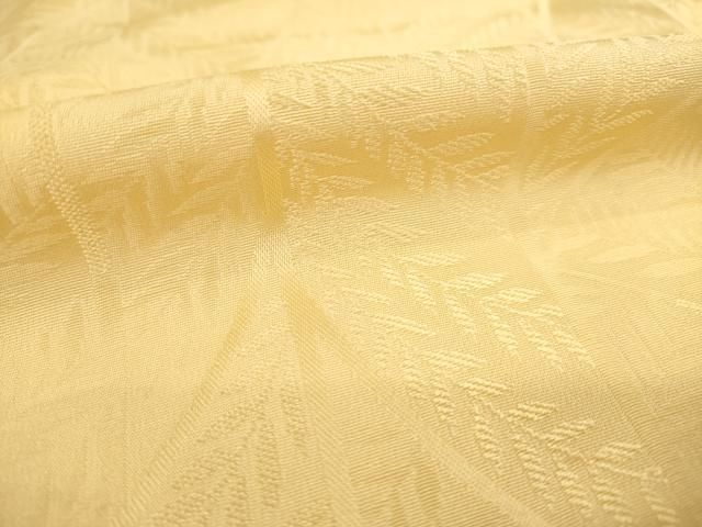 葉尽くし地紋 萱草色