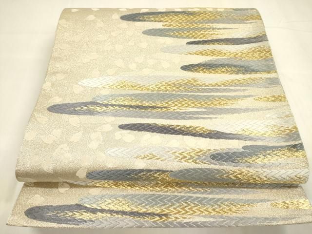 平和屋着物○六通柄袋帯 唐織 霞文 金糸 正絹 逸品 DABA6056op - メルカリ