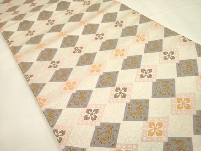 平和屋着物 六通柄袋帯 花菱文 正絹 op