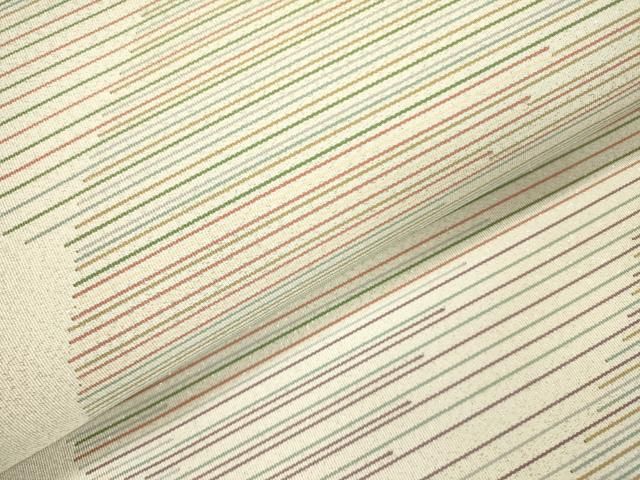 平和屋着物○爪掻き本綴れ 八寸名古屋帯 横段文 銀糸 正絹 逸品 未使用